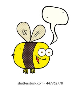 abeja de dibujos animados de libre mano de libro de historietas discurso burbuja