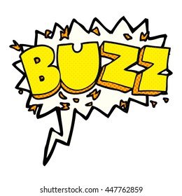 freehand drawn comic book speech bubble cartoon buzz symbol