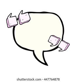 freehand drawn comic book speech bubble cartoon quote marks