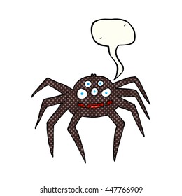 araña de dibujos animados de libro de historietas de libre mano