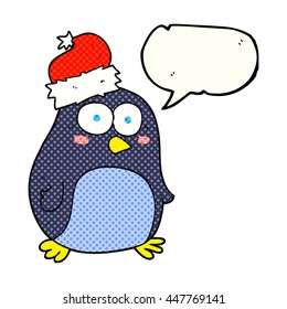 pinguim de desenho livre da bolha do discurso da revista em quadrinhos