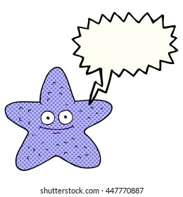 freehand gezeichnete Comicbuch-Sprechblase Cartoon Seesterne