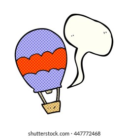globo aerostático de burbuja de voz de libro de historietas dibujado a mano libre