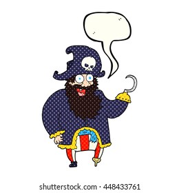 capitán de caricatura pirata de historieta dibujado a mano libre