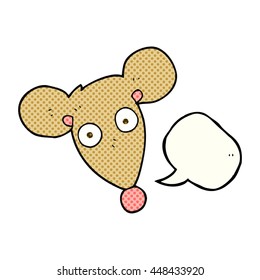 freehand drawn comic book speech bubble cartoon mouse