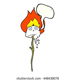 freehand drawn comic book speech bubble cartoon toasted marshmallow