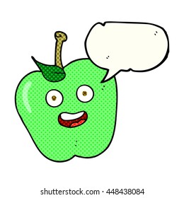 manzana de caricatura libre dibujada en un libro de historietas de libre mano