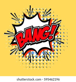 freehand drawn comic book speech bubble cartoon word bang