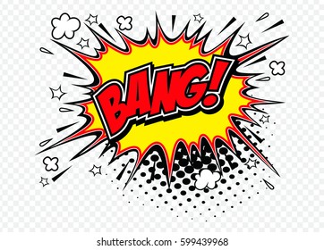 freehand drawn comic book speech bubble cartoon word bang