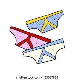 Cartoon-Unterhosen mit freehand gezeichnetem Comicbuch