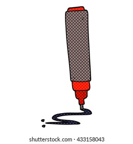 pluma de caricatura con estilo de libro de historietas dibujado a mano libre