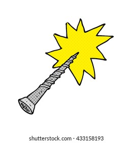 tornillo de la caricatura de estilo de libro de historietas dibujado a mano libre