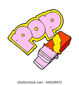 freehand drawn comic book style cartoon bubble gum
