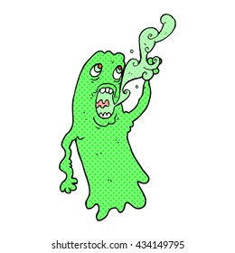 caricatura estilo libro de historietas dibujado a mano libre fantasma