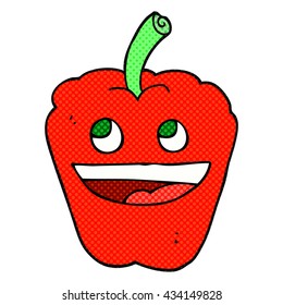 freehand drawn comic book style cartoon pepper