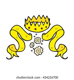 Cartoon-Kronenkrone und Scroll