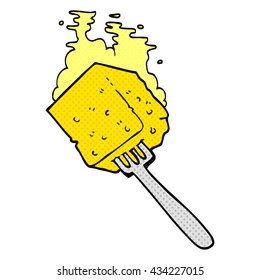 freehand drawn comic book style cartoon cheese