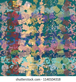 Freehand drawn doodles based abstract pattern, remastered into decorative pattern form
