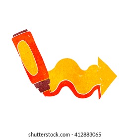 freehand drawn retro cartoon marker pen drawing arrow