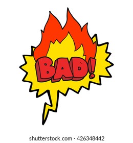freehand gezeichnete Sprechblase Cartoon Bad Symbol