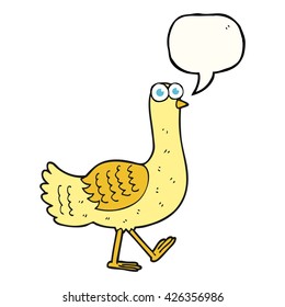 Cartoon-Vogel in freehand gezeichnet