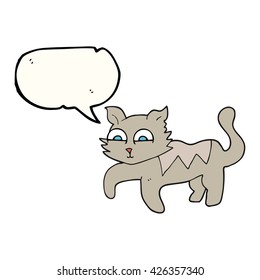 gatito de dibujos animados de libre mano