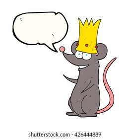 freehand drawn speech bubble cartoon rat king