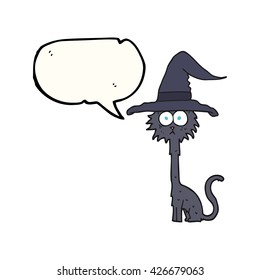 caricatura de burbuja de la libre expresión de gato de halloween