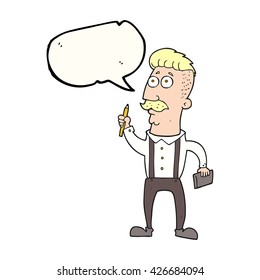 caricatura de burbuja de habla dibujada a mano libre con cuaderno