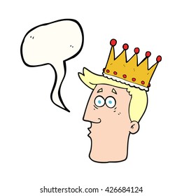 Cartoon-Kopfhaut mit freehand gezeichneter Sprachblase