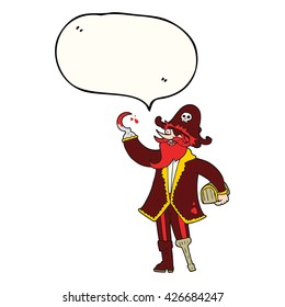 desenho à mão livre discurso bolha cartoon pirata capitão