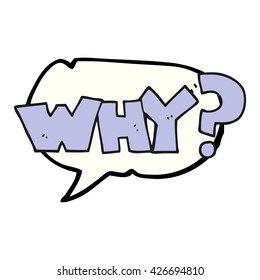 freehand drawn speech bubble cartoon shout WHY?