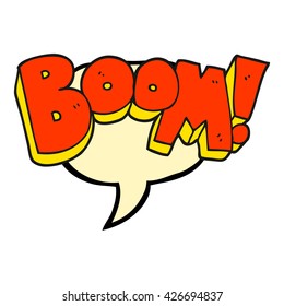 freehand drawn speech bubble cartoon boom
