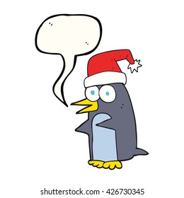caricatura de burbuja de la libre expresión navidad pingüino