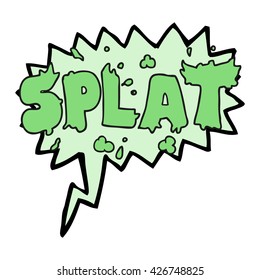 freehand drawn speech bubble cartoon splat