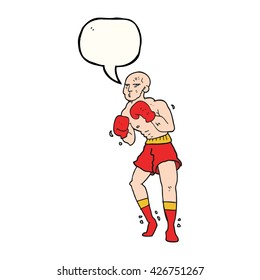 boxeador de dibujos animados de libre mano