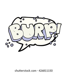 freehand drawn speech bubble cartoon burp text