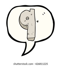 freehand drawn speech bubble cartoon stone number nine