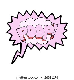 freehand gezeichnet Redeblase Cartoon Poop! Text