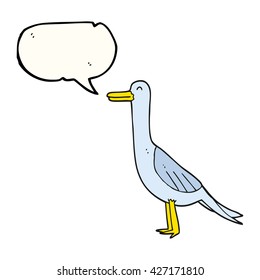 freehand drawn speech bubble cartoon bird