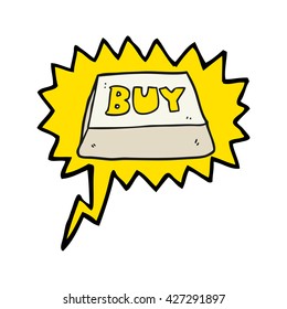 símbolo de compra de la clave de la computadora de dibujos animados de libre mano
