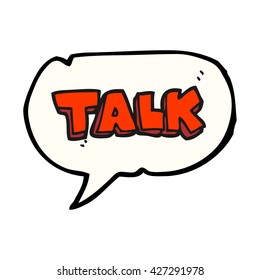 freehand drawn speech bubble cartoon talk symbol