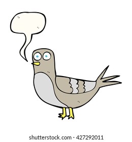pichón de dibujos animados de burbujas de habla libre