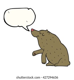 Cartoon-Bär in freehand-gezeichneter Sprache