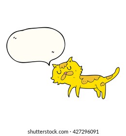 gatito de dibujos animados de libre mano