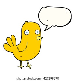 Cartoon-Vogel in freehand gezeichnet