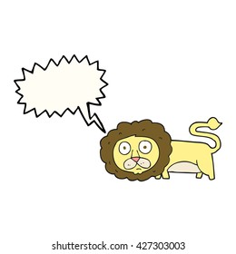 león de dibujos animados de libre mano