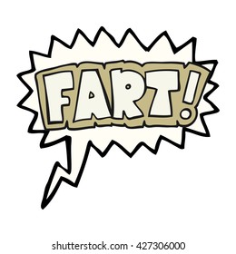 freehand drawn speech bubble cartoon fart symbol