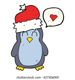 caricatura de burbuja de la libre expresión en pingüino