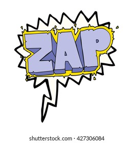 freehand drawn speech bubble cartoon zap symbol